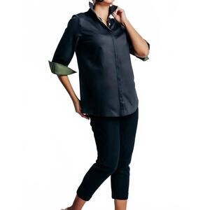 NEW PERLAVERA blair buttondown shirt in back